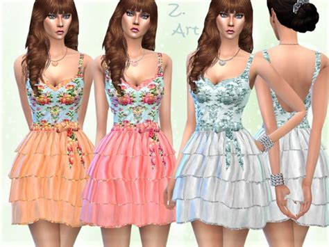 Vintagez 10 Dress By Zuckerschnute20 At Tsr Sims 4 Updates