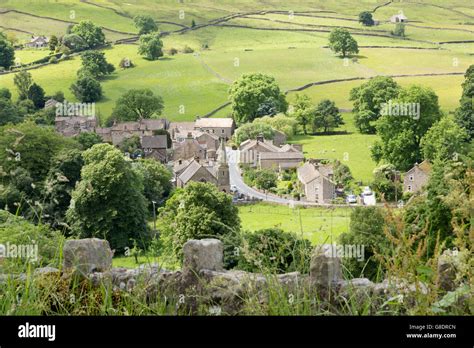 Burnsall Village And The River Wharfe In Wharfedale The Yorkshire