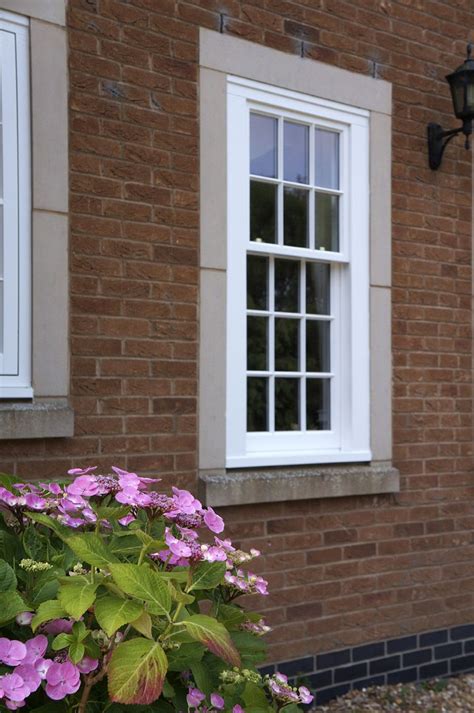 Slim Sash Window In White With 18mm Astragal Glazing Bars And