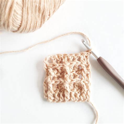 Learn The Crochet Waffle Stitch Step By Step Photos EasyCrochet Com