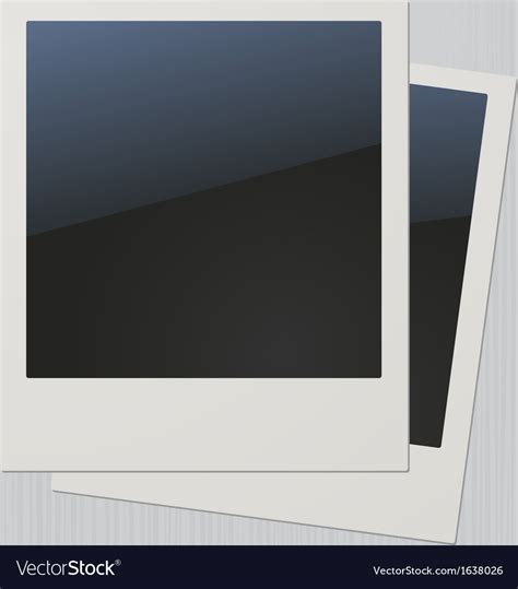 Two Blank Retro Polaroid Photo Frames Royalty Free Vector