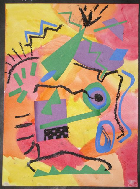 3rd Grade Kandinsky Lesson Emphasizes Color Shape Composition 3rd