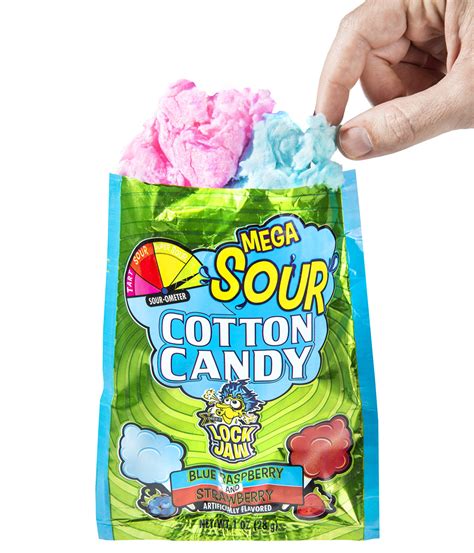 Mega Sour Cotton Candy Airy Sugary Snack With A Super Smackdown Of Sour