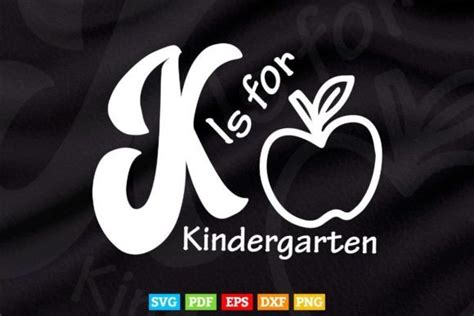 K Is For Kindergarten Back To School Graphic By Picksvg · Creative Fabrica