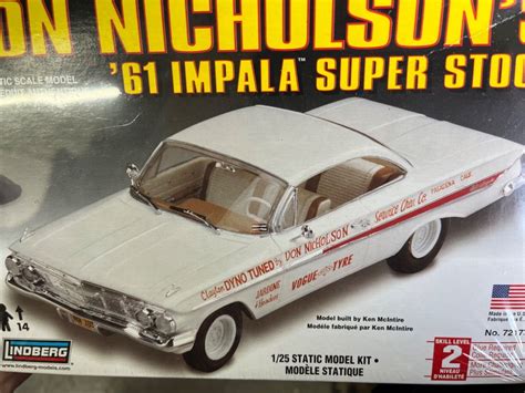 Lindberg 72175 1961 Chevy Impala 409 Super Stock 125 Mcm Kit Fs