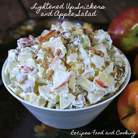 Lay out the apple slices in a pan. Lightened Up Snickers and Apple Salad