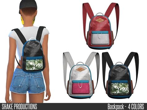 Lookbook Shakeproductions 45 6 Backpack Sims 4 Sims 4 Clothing Sims