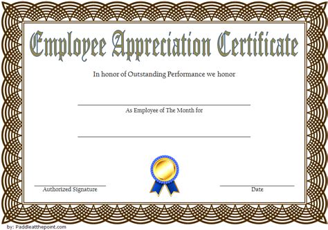 Employee Appreciation Certificate Template 7 Great Designs Free