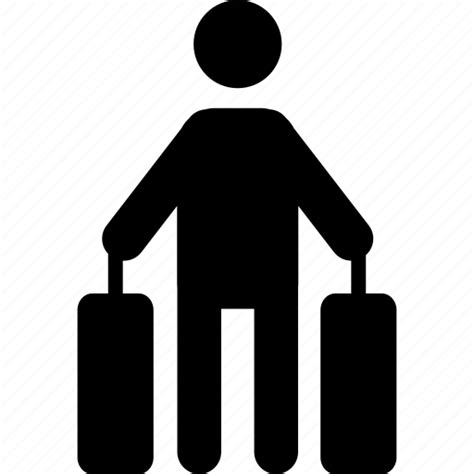 Arrival Customer Hotel Human Luggage Passenger Traveler Icon