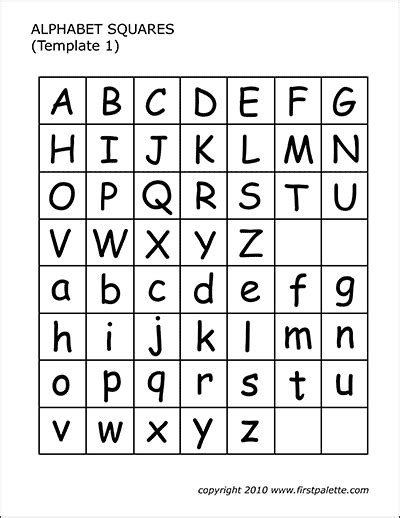 Alphabet Letter Squares Free Printable Templates And Coloring Pages
