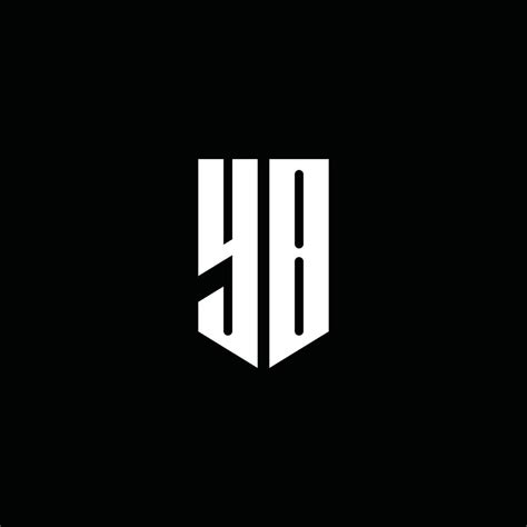 Yb Logo Monogram With Emblem Style Isolated On Black Background 3740622