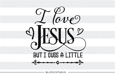 These faith focused notebooks are great for girls, teens. I love Jesus but I cuss a little SVG file By BlackCatsSVG ...