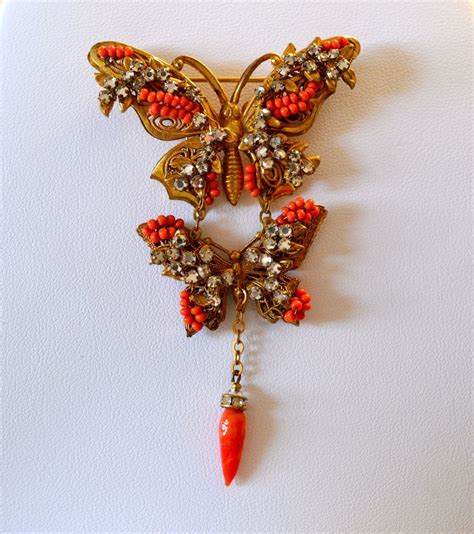 Miriam Haskell Butterflies Pin From Susiesvintagejewelrystore On Ruby Lane