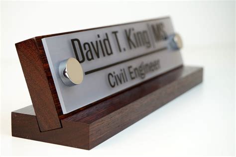 Desk Name Plate Professional T Personalized Wood By Garosigns