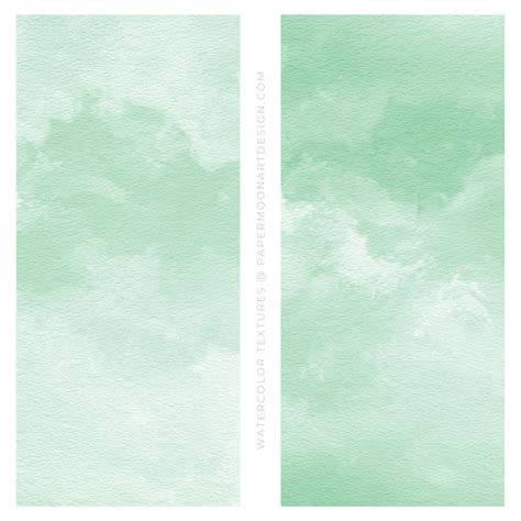 12 Watercolor Texture Backgrounds 02 Mint Green Digital Scrapbook Pap