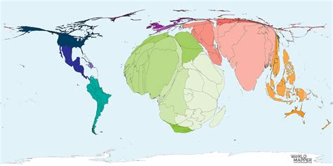 World Map According To Population Map