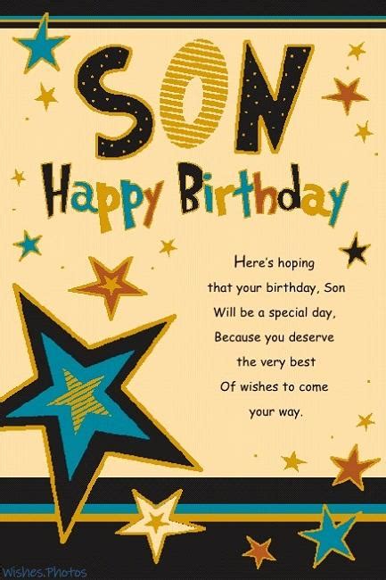 Son Birthday Greetings Image Wishes Photos