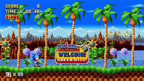 Sonic Mania Background Green Hill Zone Sonic Forces Green Hill Zone