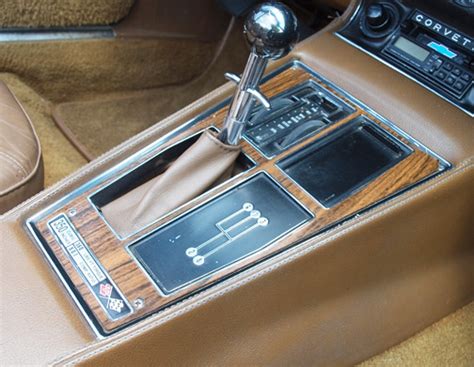 1972 1976 Corvette Shift Console Woodgrain Insert For Vett