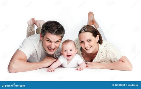 Familia Joven Con El Bebé Foto De Archivo Imagen De Lifestyle 42534784