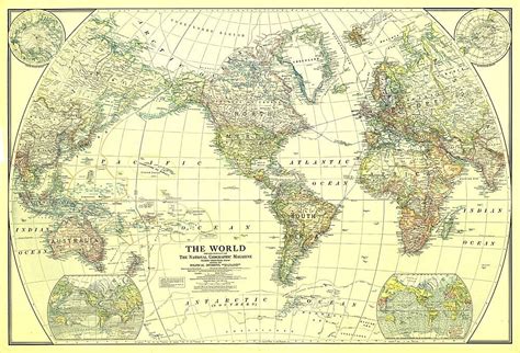 World Wall Map 1922 By National Geographic Shop Mapworld