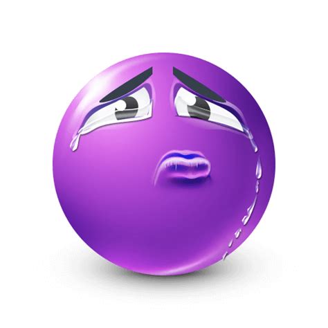 Sad And Silently Crying Blue Emoji