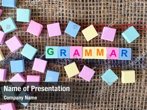 Word Colorful English Cube Powerpoint Template Word Colorful English