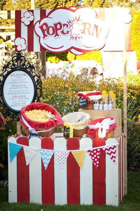 Wedding Carnival Popcorn Booth Circus Birthday Party Carnival