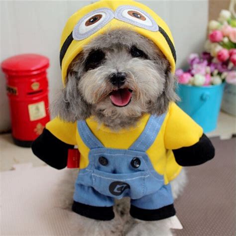 Dog Costume Minions Top Pet Ts