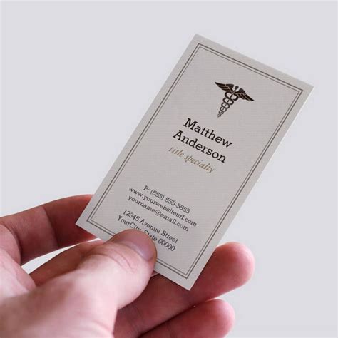 Here's what you should you're just about ready to order your first batch of business cards, and, as a student or recent grad. Medical Student Teacher Caduceus - Elegant Classic Business Card Templates | Classic business ...