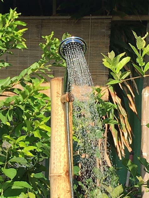 Outdoor Bamboo Shower Etsy
