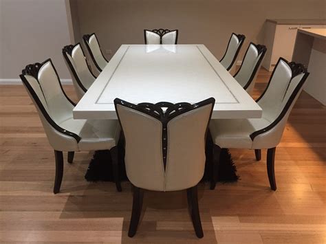 Table cloths factory carries stylish yet economical chair covers that are sure to brighten up your banquet hall or special event. Bianca Marble Dining table with 8 Chairs | Marble King