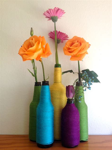 How To Turn A Beer Bottle Into A Colorful Flower Vase 5 Steps