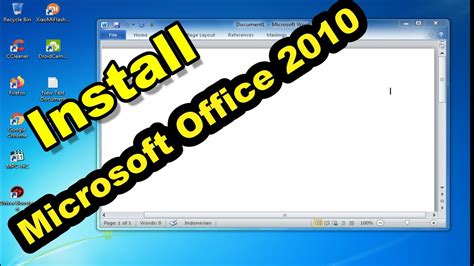 Cara Install Microsoft Office 2010 Youtube