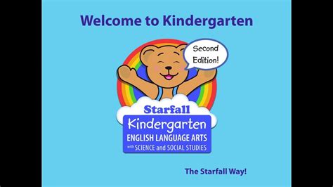 Starfall Kindergarten Ela Curriculum 2nd Edition Introduction Youtube