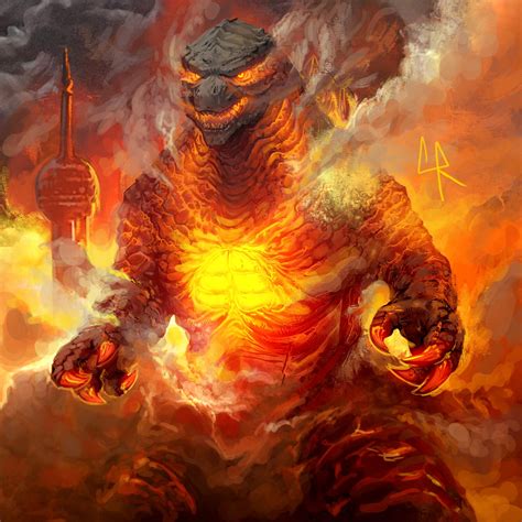 Burning Godzilla By Kevin Chapman Rmonsterverse