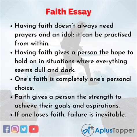 Essay On Faith Faith Essay For Students And Children In English A