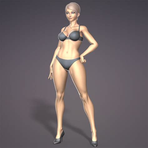 Female Stylistic Base Body Character 3d Model Turbosquid 1217382