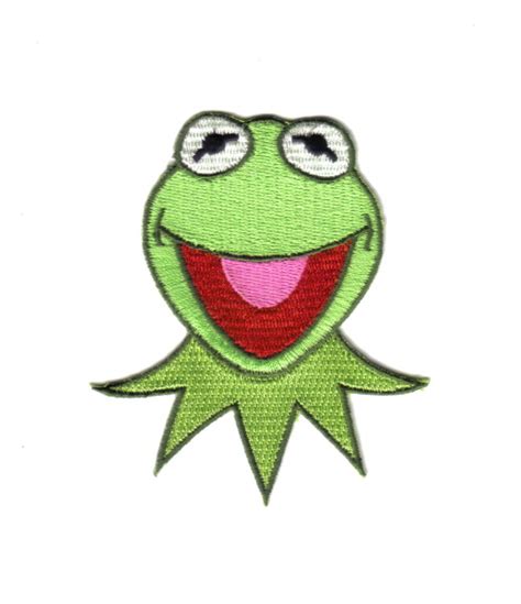 Muppets Tv Show Kermit The Frog Face Embroidered Patch