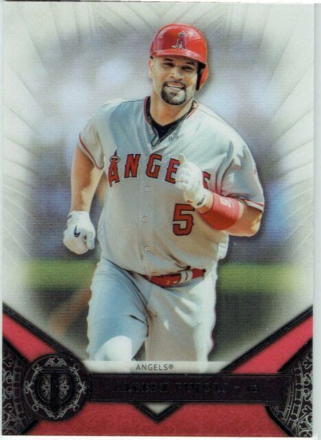 Albert Pujols 2017 Topps Tribute Base 85 Los Angeles Angels Ebay