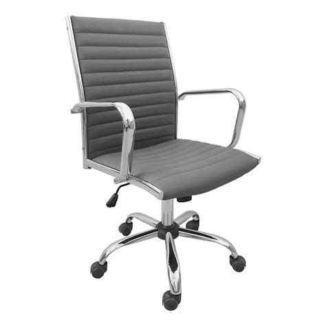 Maxwell Adjustable Faux Leather Office Chair Grey