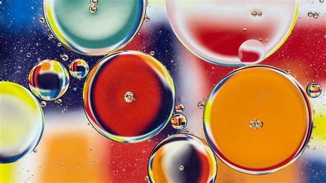 Download Wallpaper 2560x1440 Bubbles Water Shape Multicolored