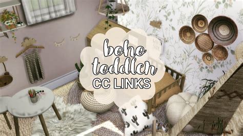 Boho Toddler Room Cc Links Sims 4 Speed Build Youtube