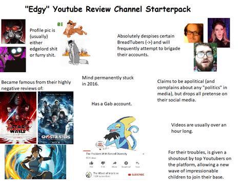 Edgy Youtube Review Channel Starterpack Rstarterpacks