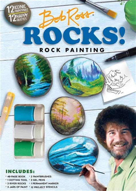 Bob Ross Rocks Rock Painting
