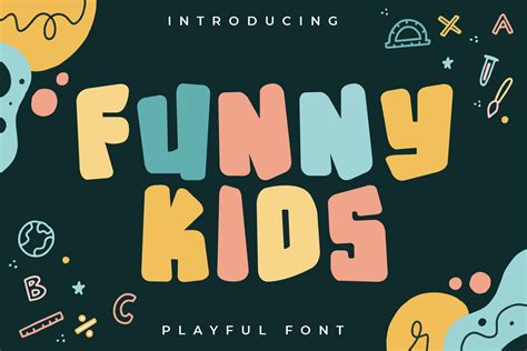Funny Kids Font By Okevector · Creative Fabrica
