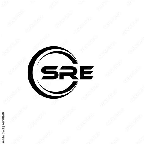 Sre Letter Logo Design With White Background In Illustrator Vector