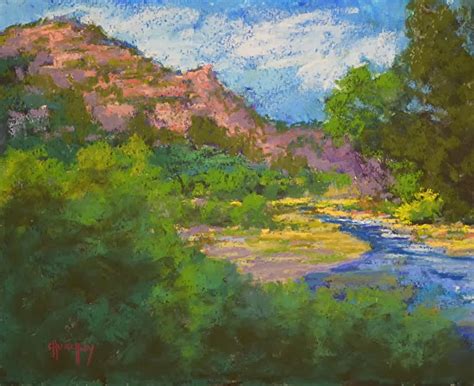 Daily Painters Of Colorado Original Pastel Colorado River Landscape