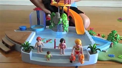 Playmobil Summer Fun Pool With Slide Play Set 4858 Youtube