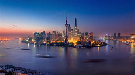 3840x2160 Shanghai China Buildings Light 4k Hd 4k Wallpapers Images